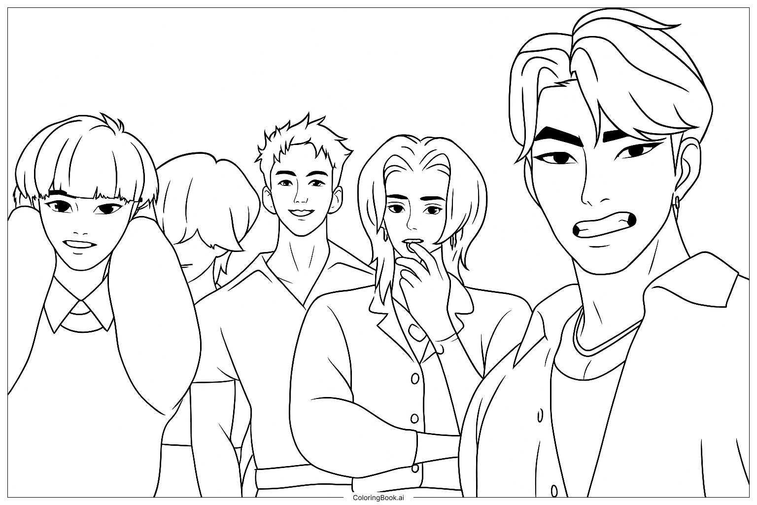 Soja Boy Pose Coloring Page