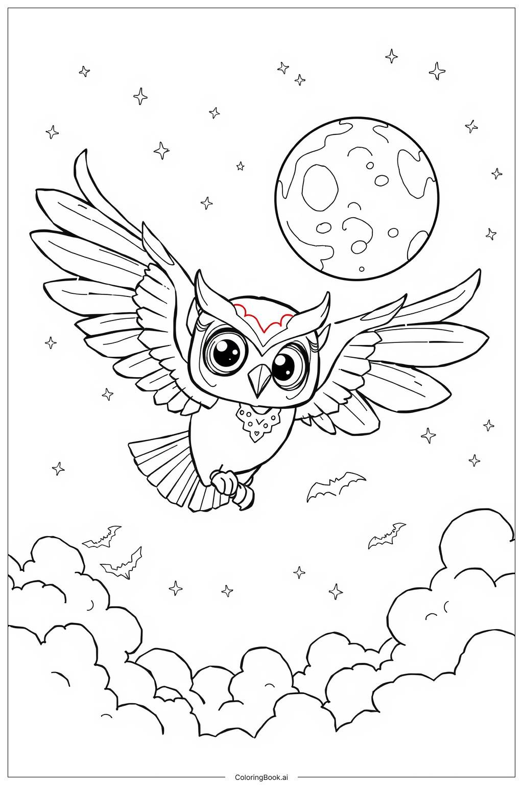  Owlette Night Flight-2著色頁 