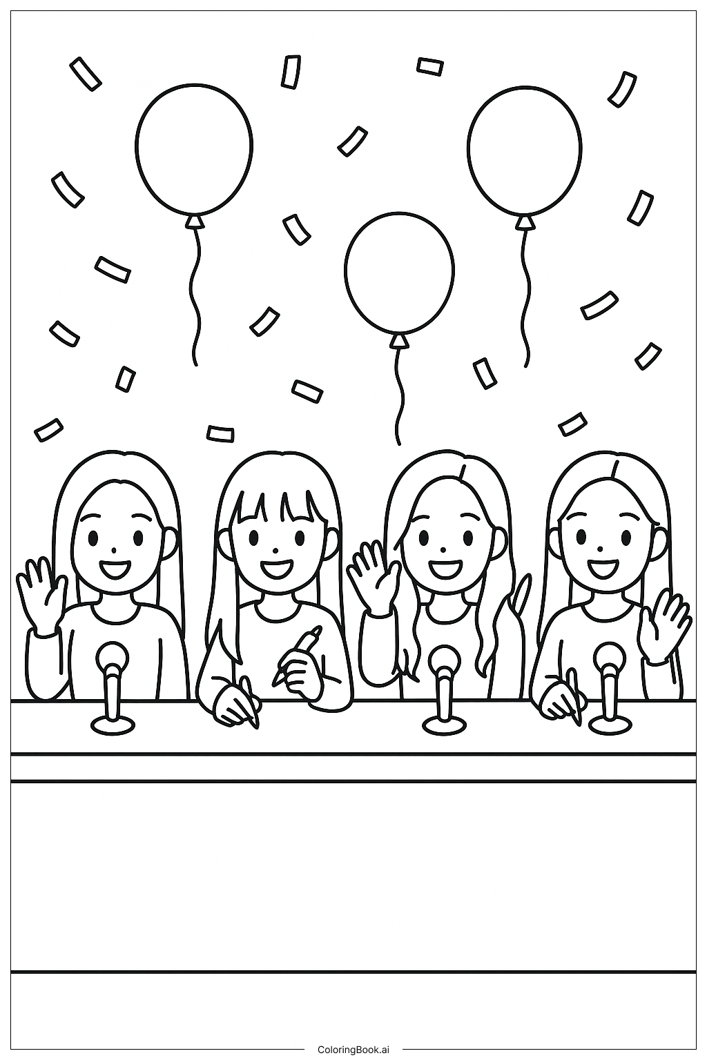  Blackpink At A Fan Signing Event Coloring Page 