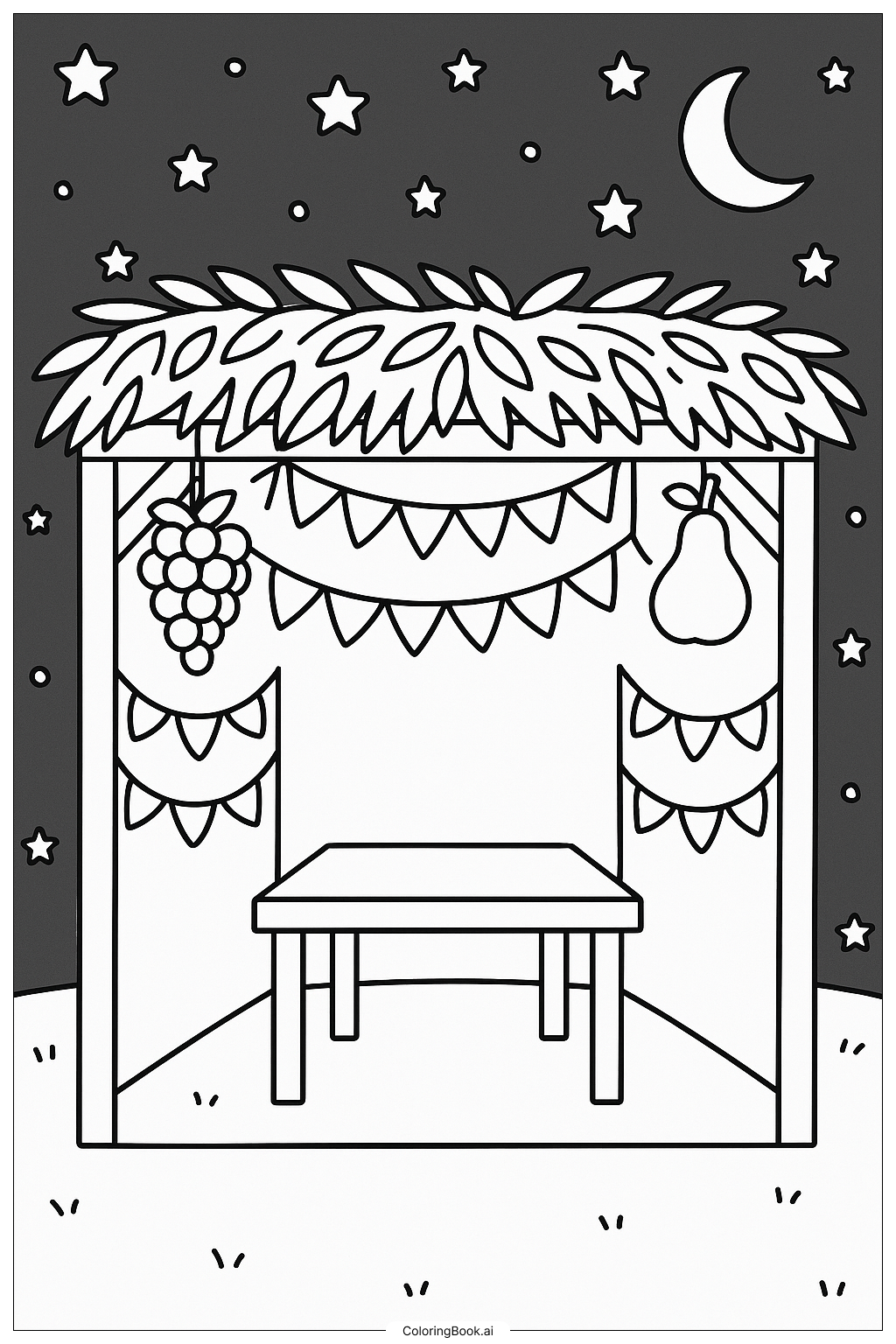  夜の居心地の良いスコットのスッカの塗り絵ページ 