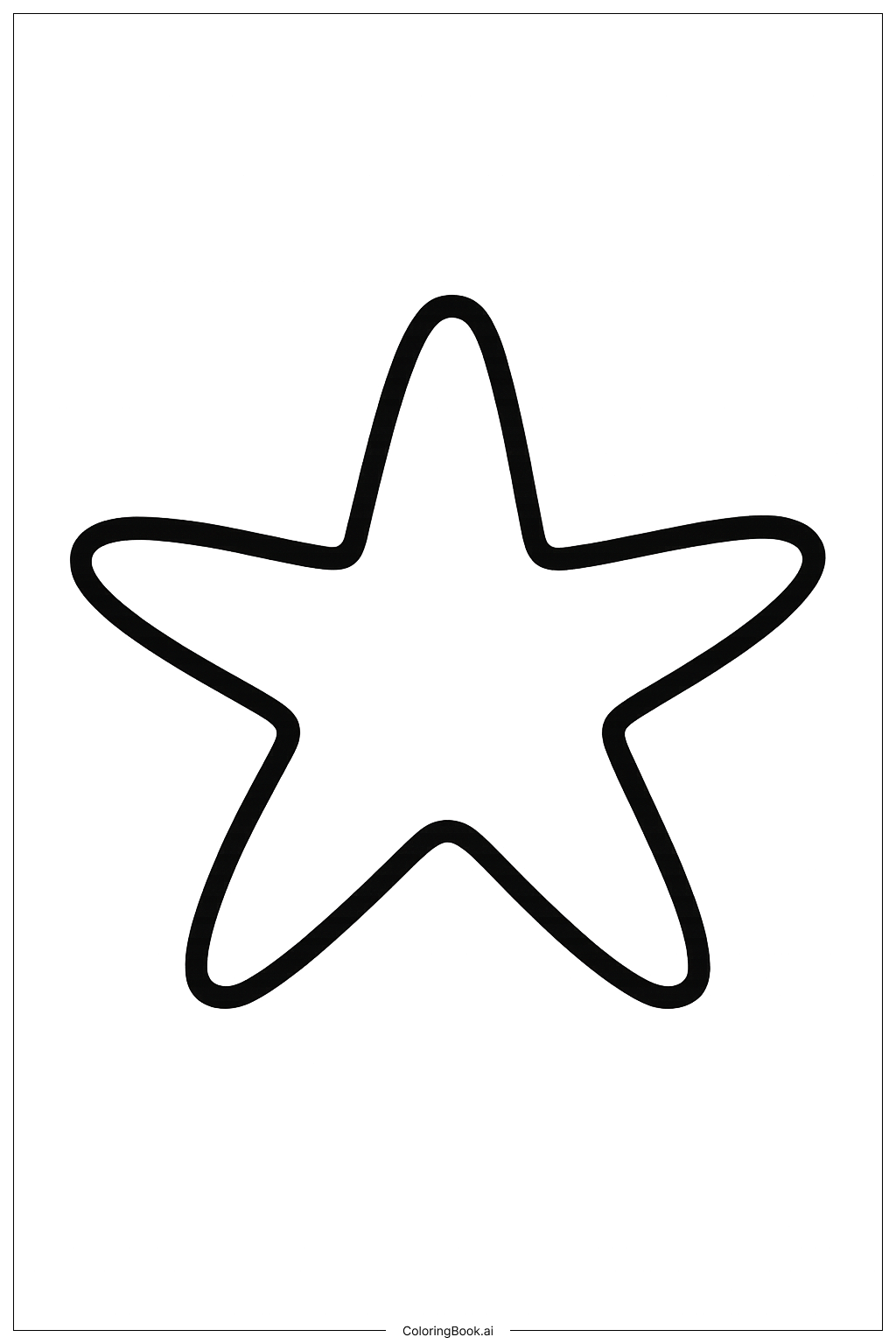  Simple Starfish Under The Sea Coloring Page 