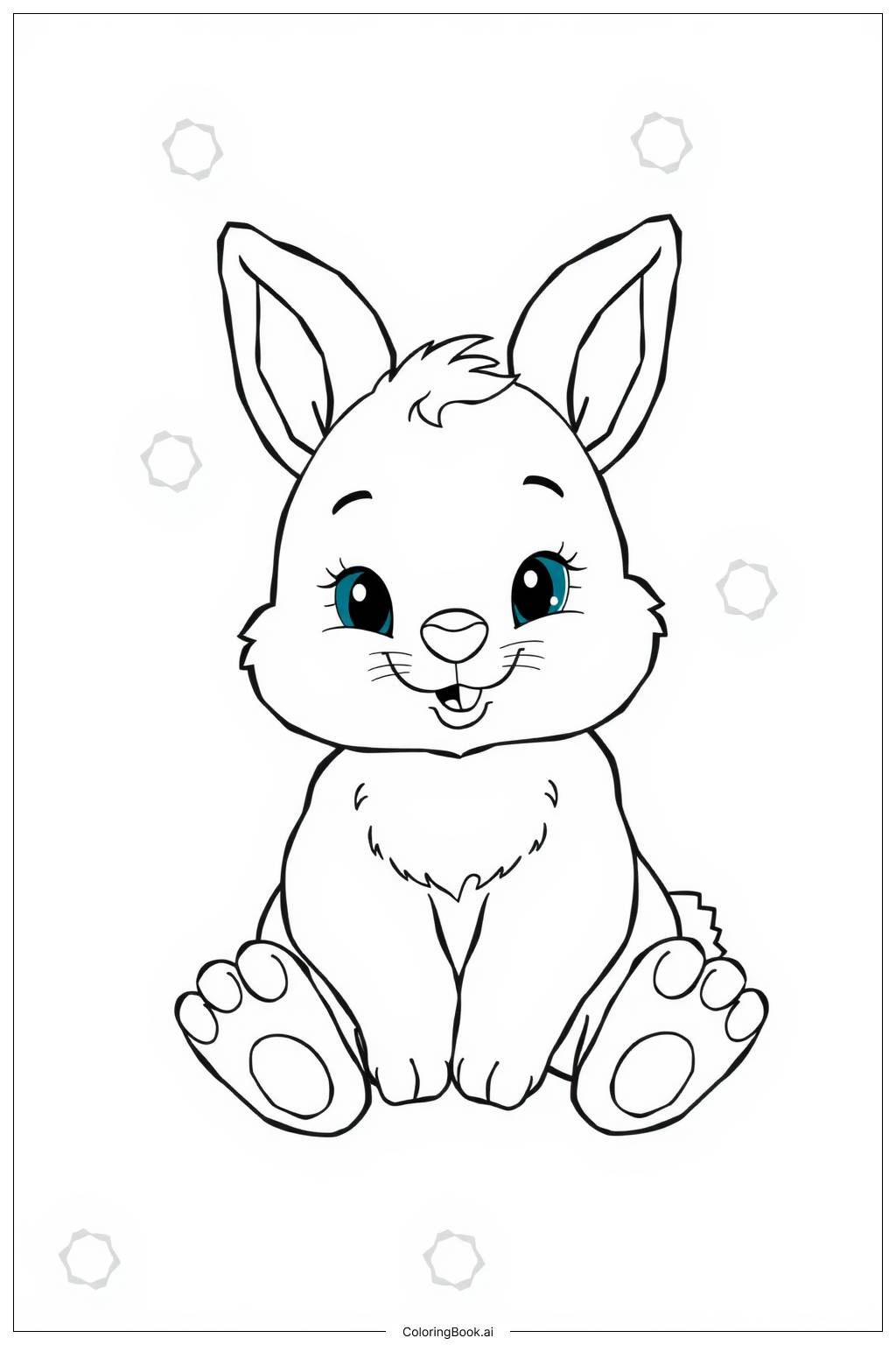  Baby Bunny Coloring Page 