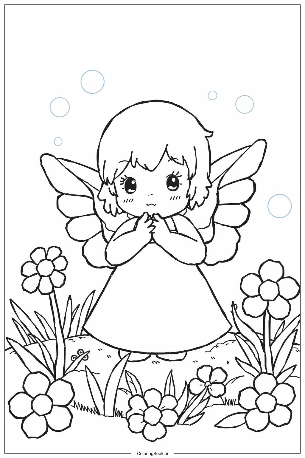  Precious Moments Angel Garden Coloring Page 