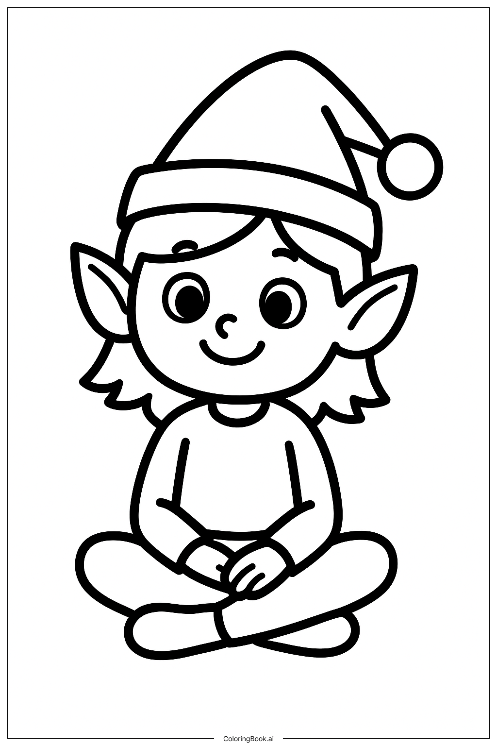  Página para colorir de Fada Menina Fofa na Prateleira 