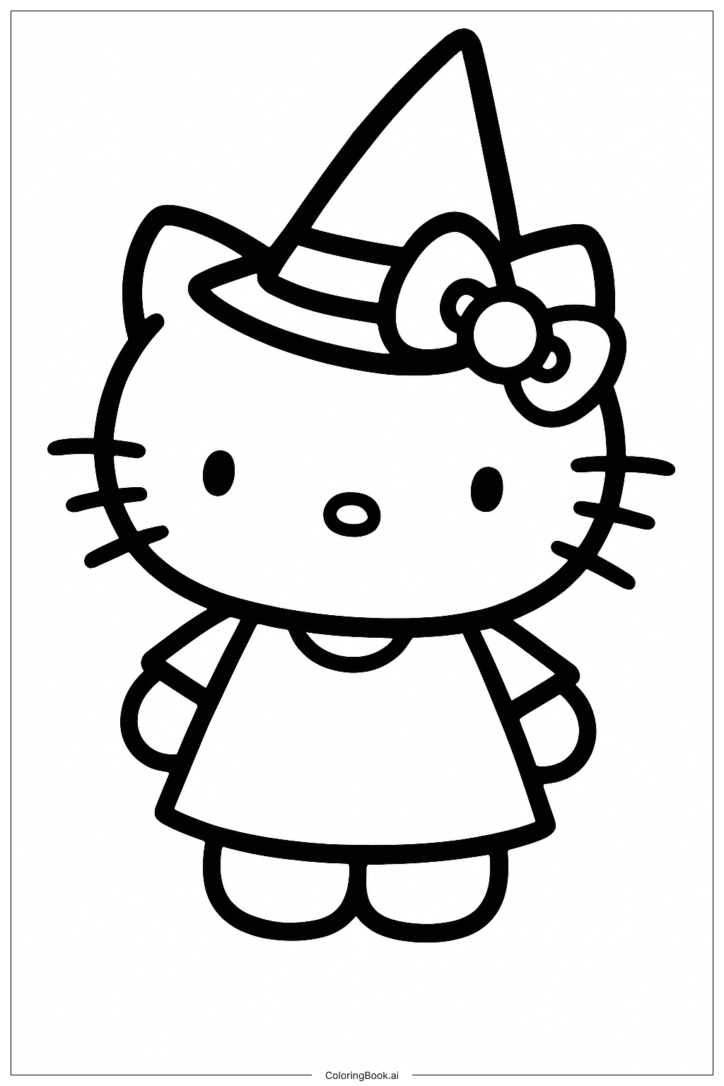  Trang tô màu Hello Kitty Và Đêm Sao 