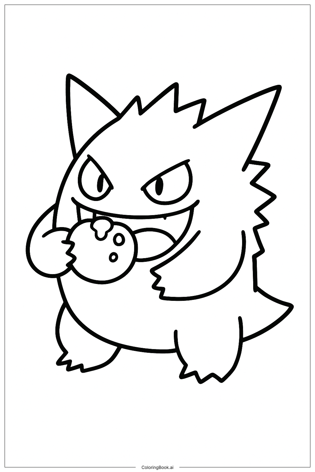  Page de coloriage Ectoplasma mangeant une baie 