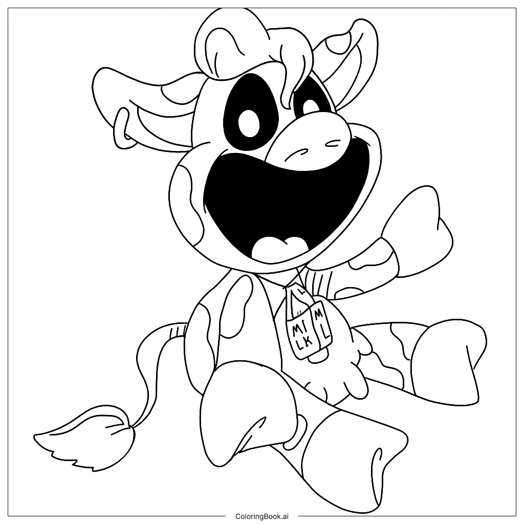 Página para colorir de Vaca Cocoa