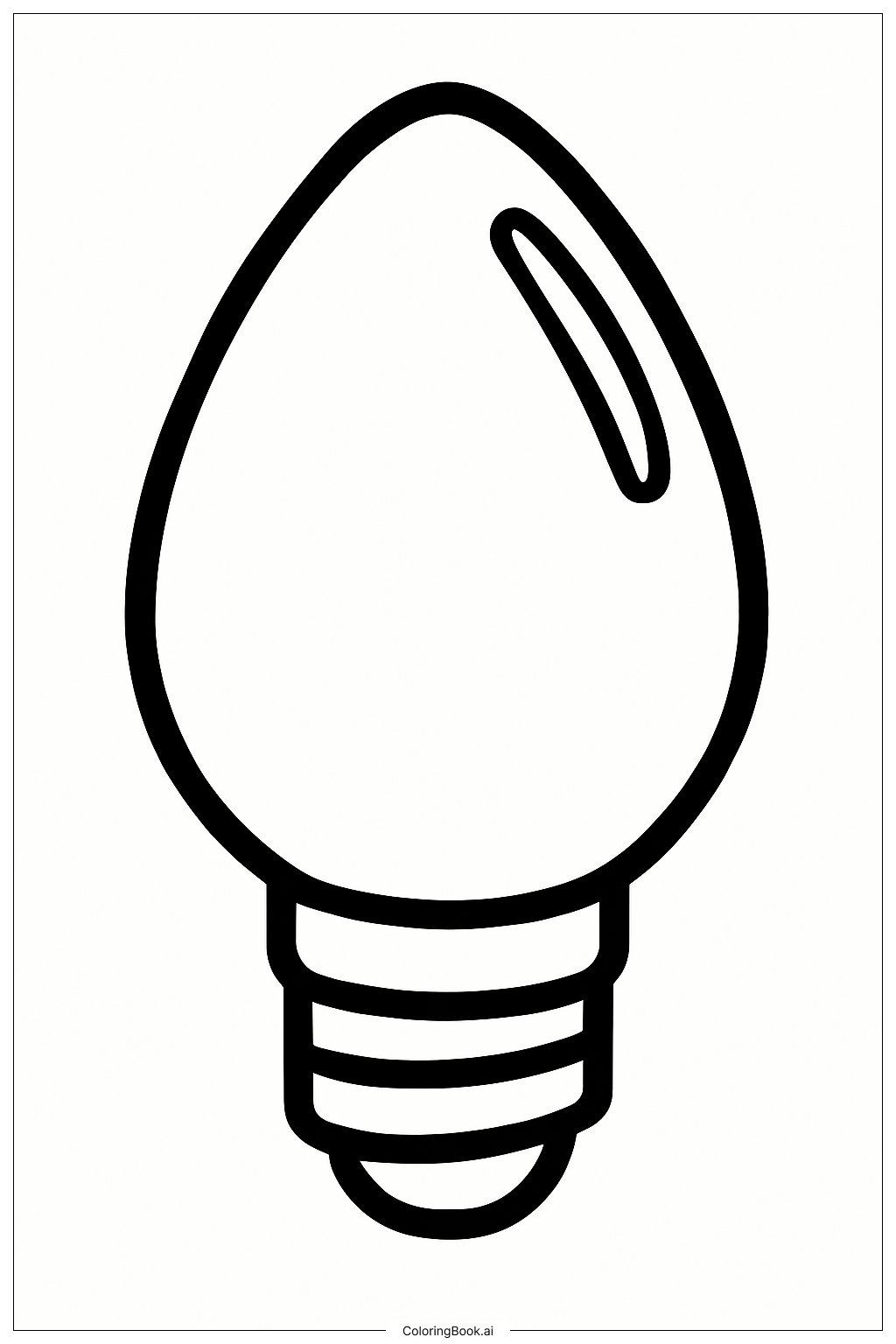  반짝이는 크리스마스 전구 색칠공부 페이지 