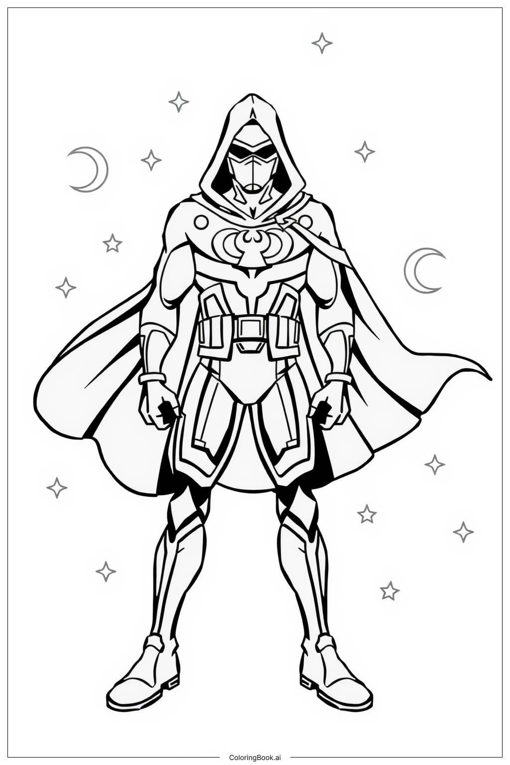  Moon Knight's Battle Against His Past Coloring Page 