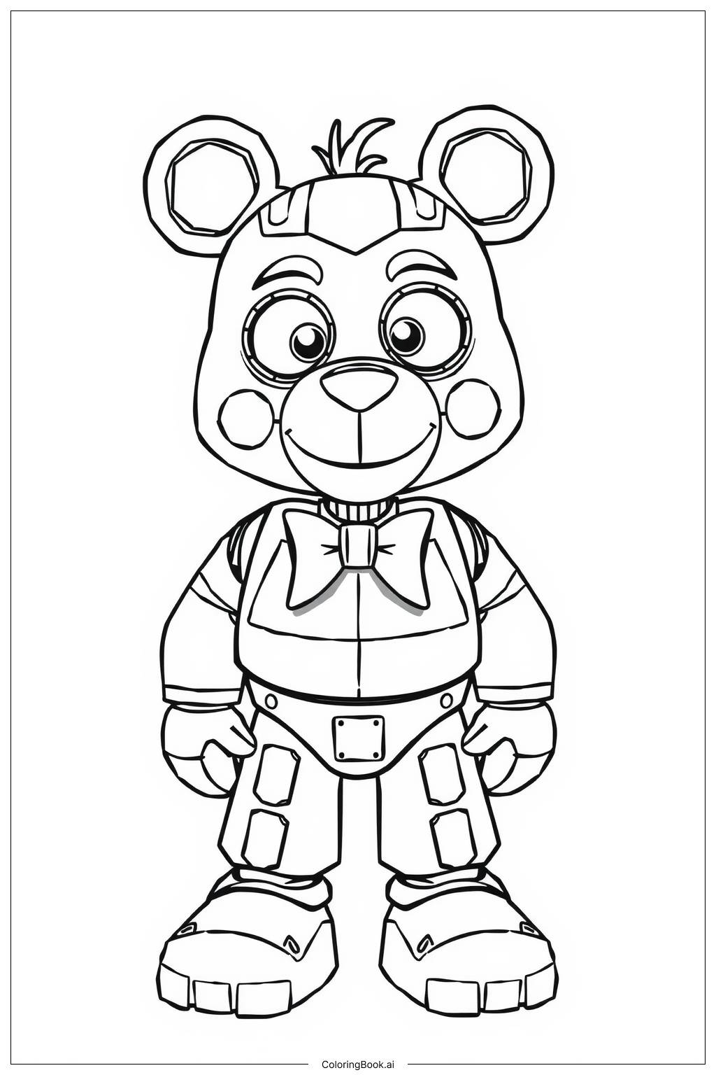  five nights at freddy Security Breach at the mall Coloring Page 