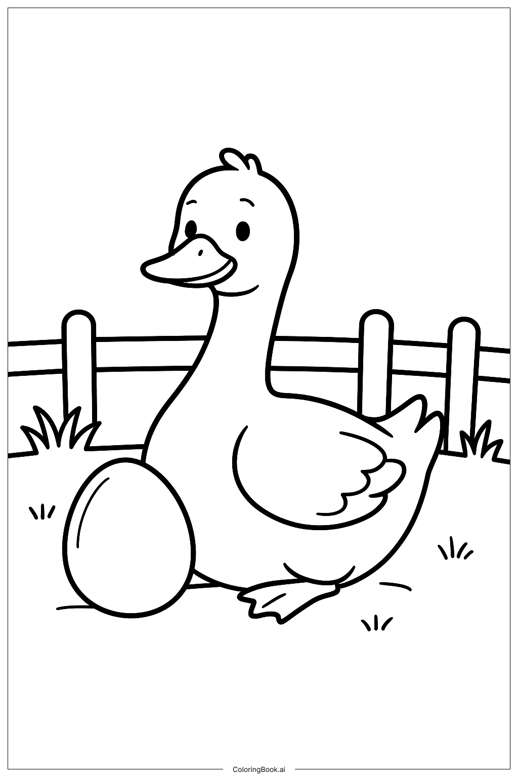  The Goose With Its Golden Egg Coloring Page 