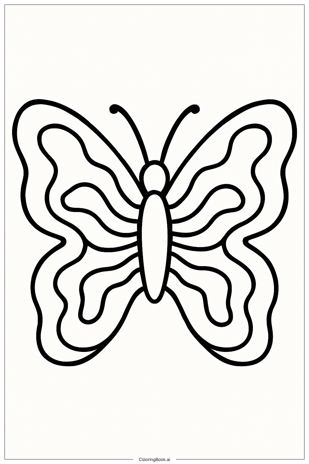  Trang tô màu Một Con Bướm Ảo Diệu Đơn Giản 