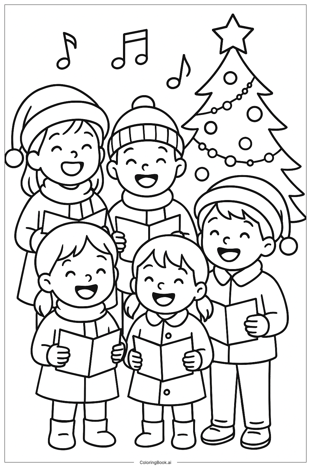  대림절 캐롤리스트 색칠공부 페이지 