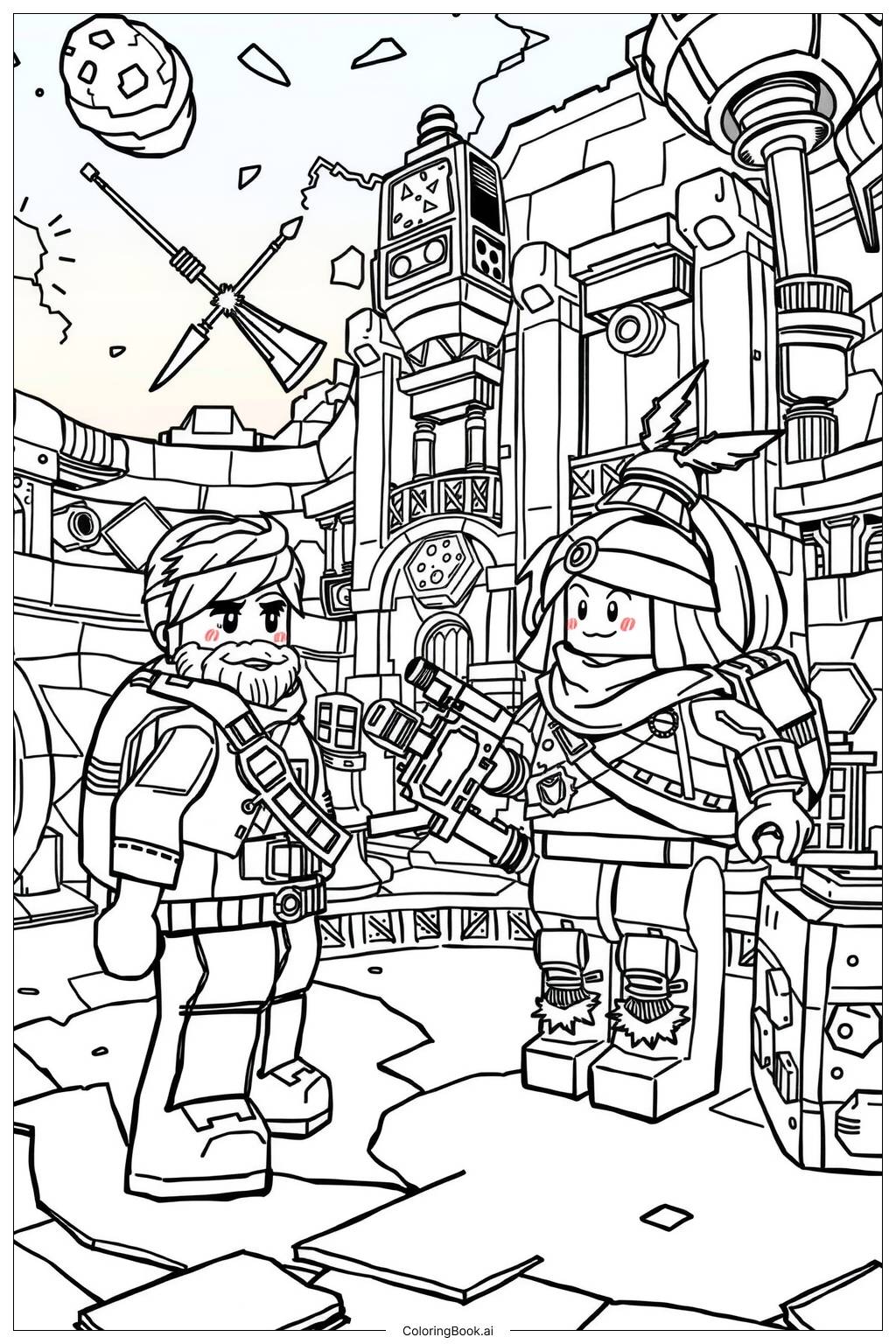  Lego Deep Sea Exploration with Submarine-2 Coloring Page 