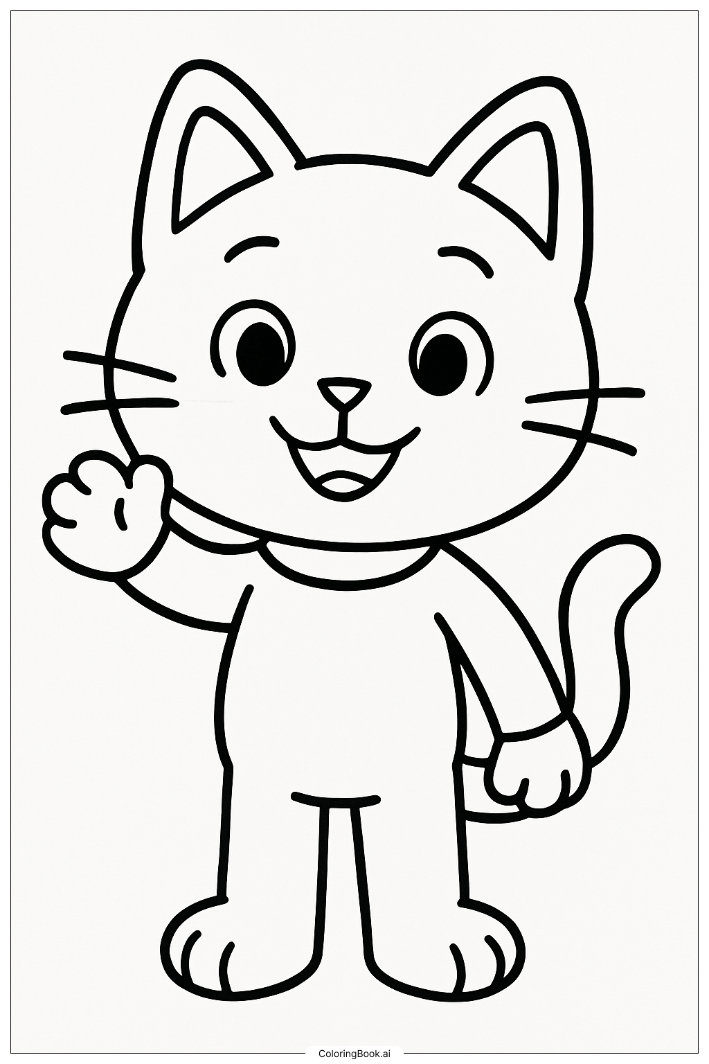 Gabby Cat Waving Happily