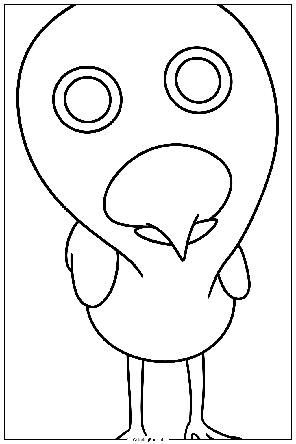  Página para colorear de Pico Pequeño 