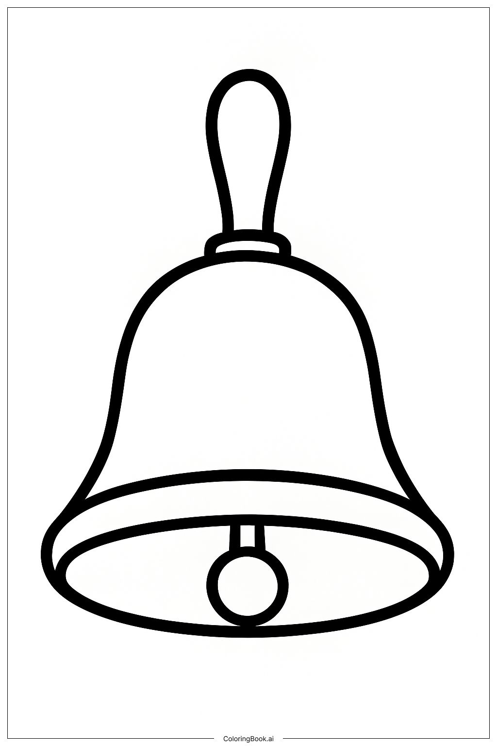 First Day Of School Bell Coloring Page Free PDF PNG Printable 
