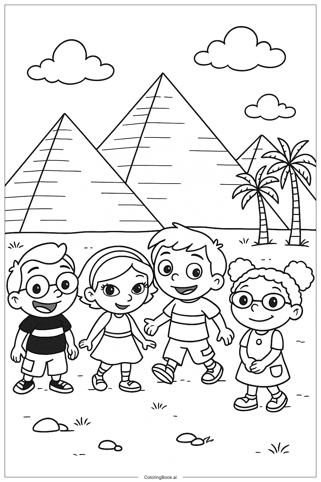  The Little Einsteins Near The Great Pyramids Coloring Page 