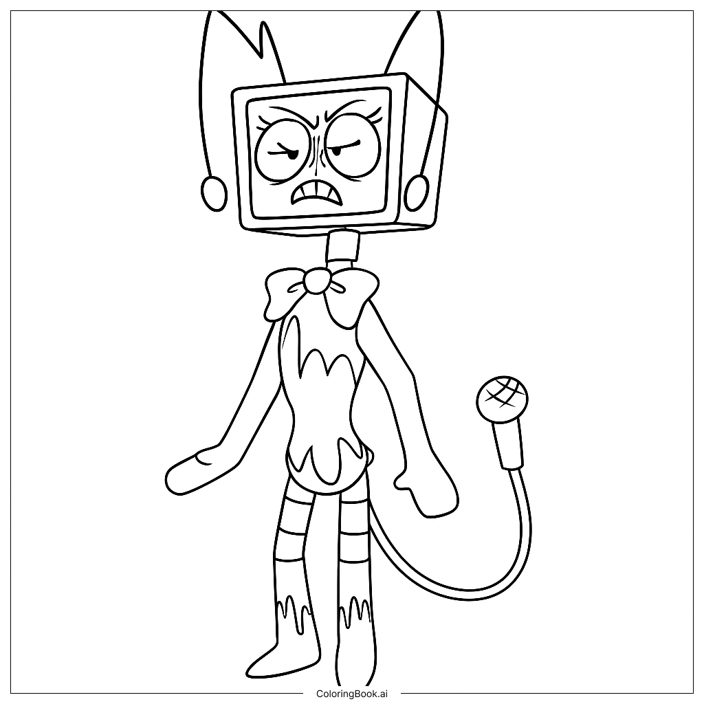 Twisted Vee Coloring Page