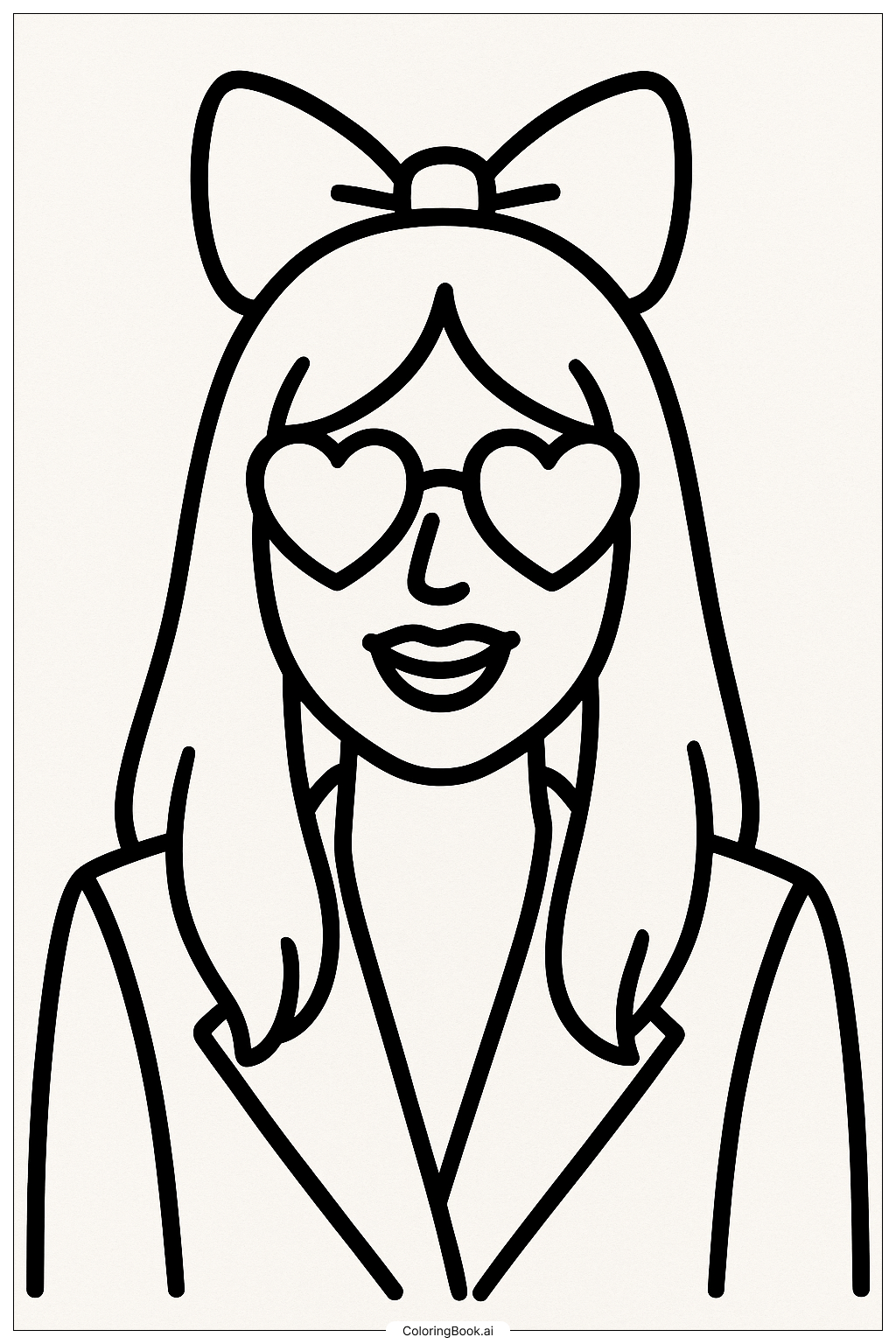  Lady Gaga As A Simple Sketch Coloring Page 