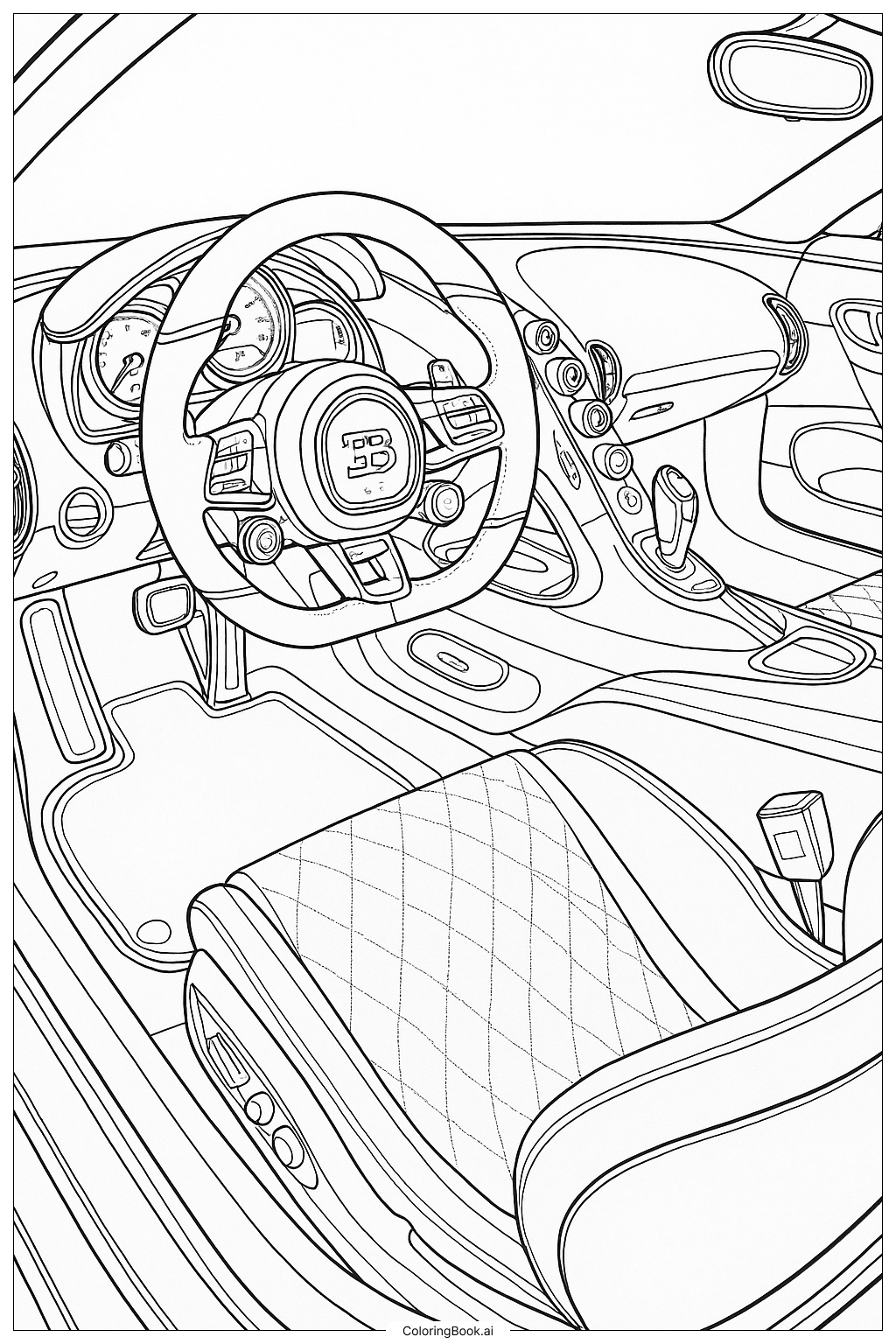 A Detailed Bugatti Interior View