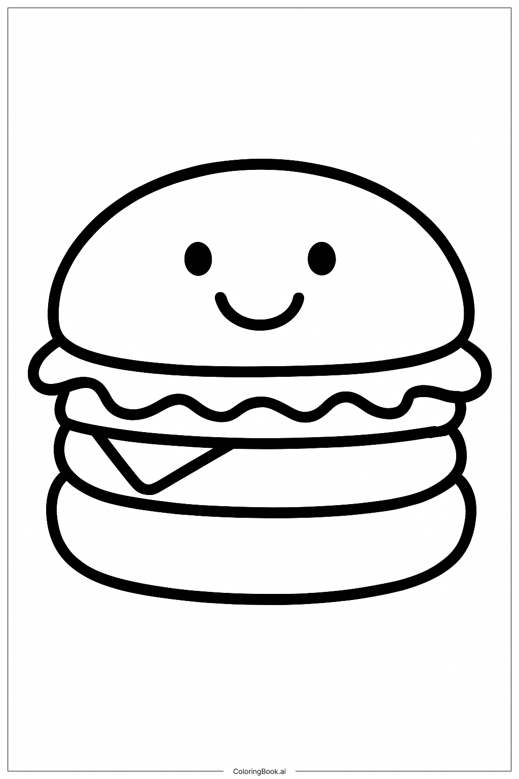  Ein großer fröhlicher Hamburger Ausmalseite 