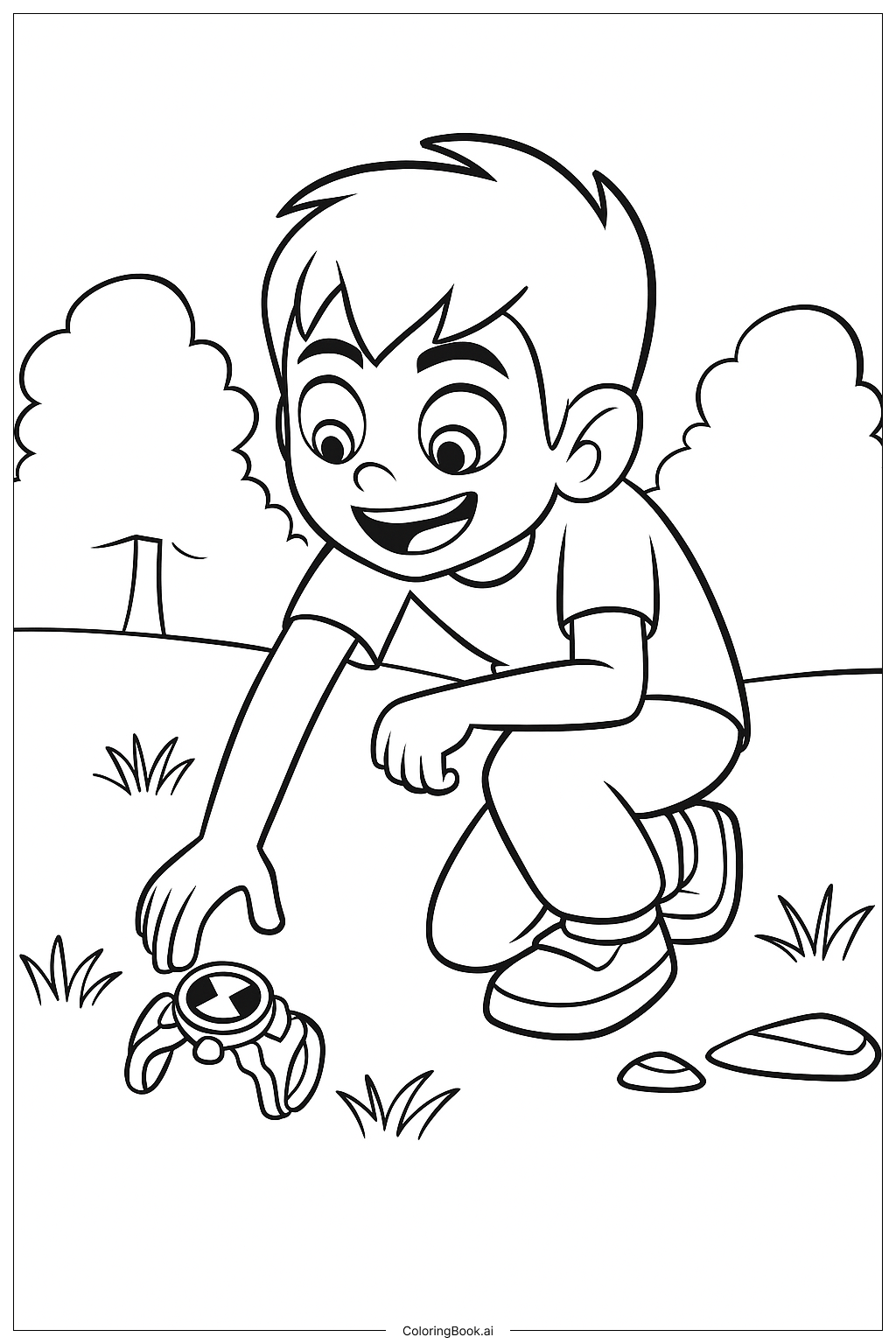 Ben 10 發現了奧姆尼特瑞克斯著色頁