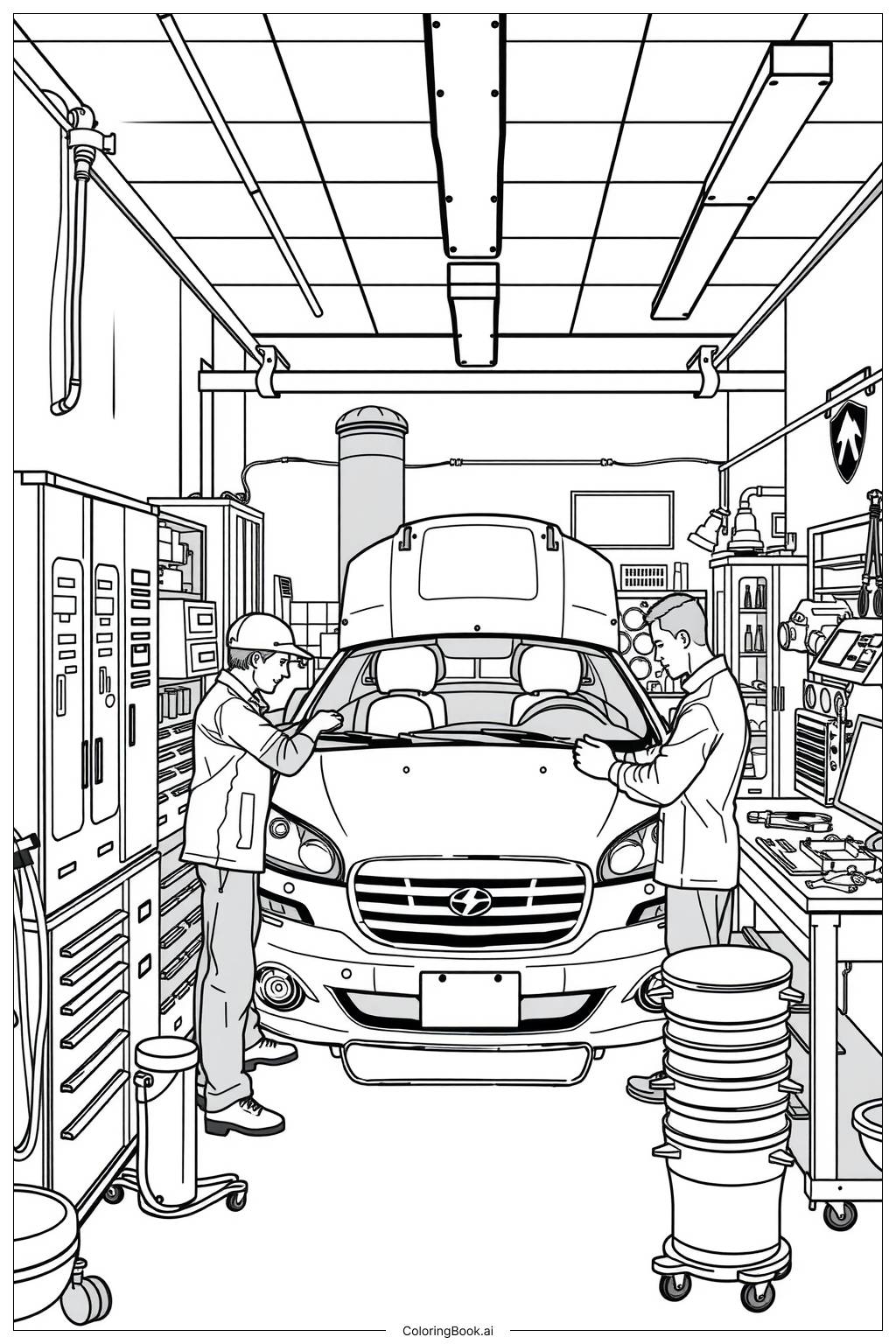  Workshop Repair Time-2 Coloring Page 