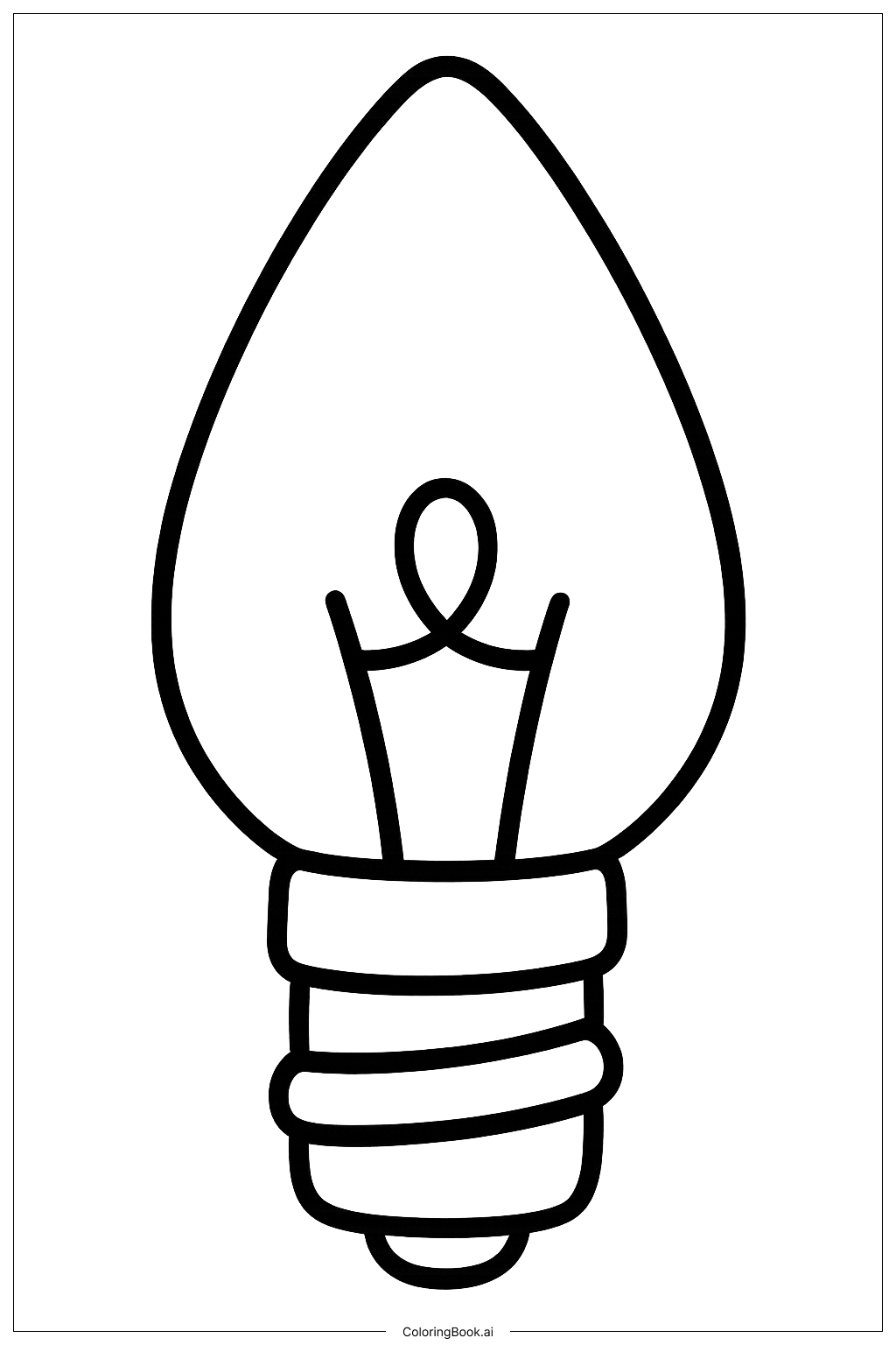  버블 크리스마스 전구 색칠공부 페이지 