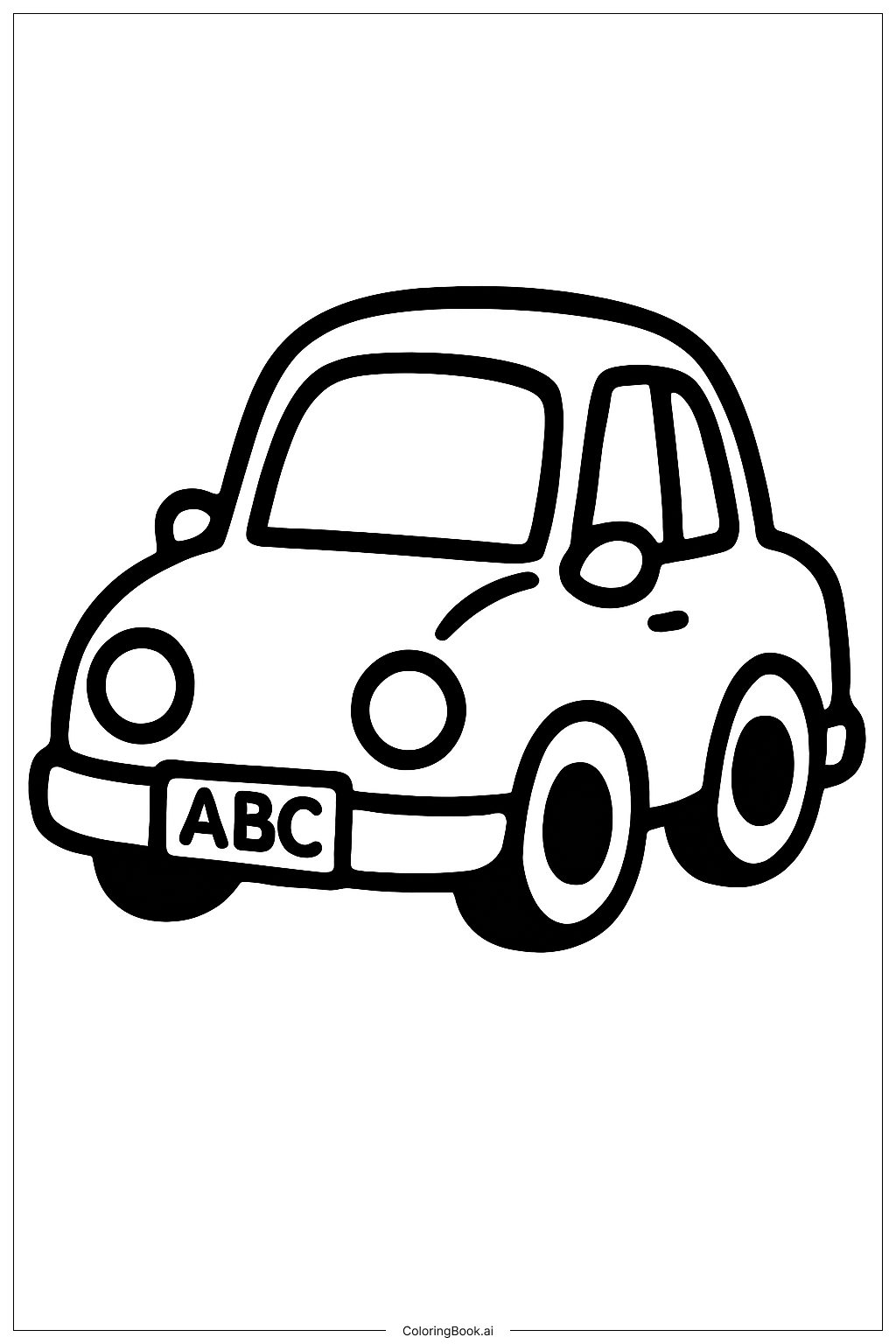 Página para colorear de Gran Auto ABC