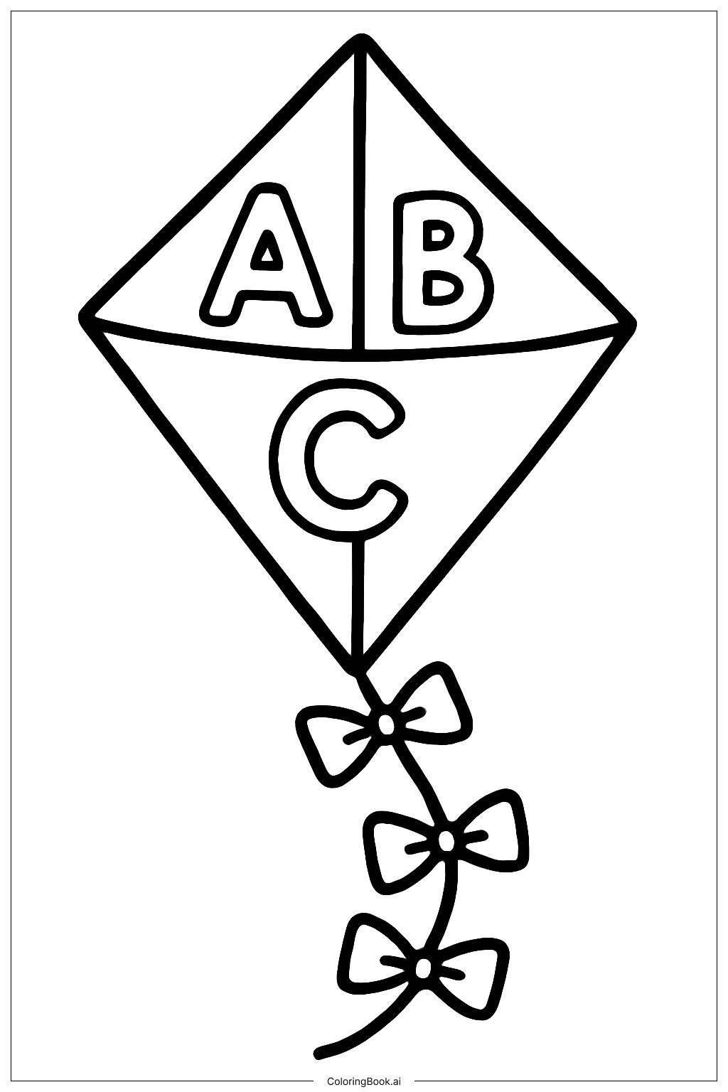 Página para colorear de Cometa ABC