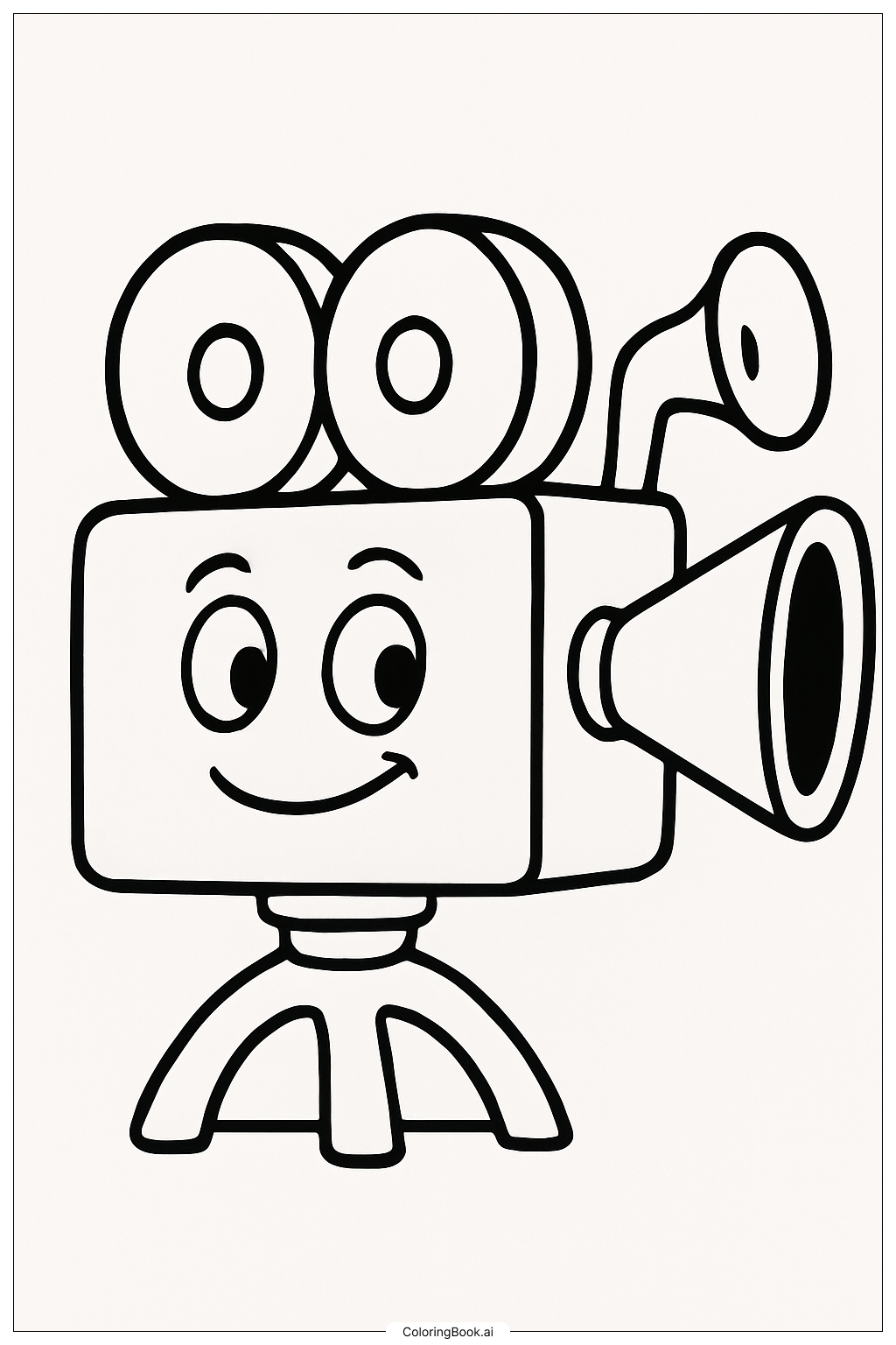 Inside Out Dream Productions Studio Camera Coloring Page