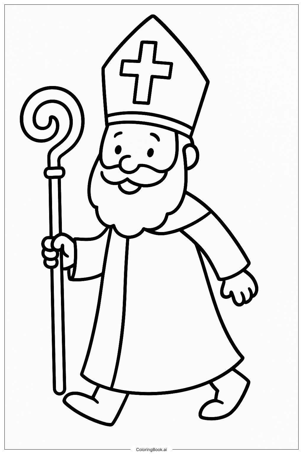 성 니콜라스 걷기 색칠공부 페이지