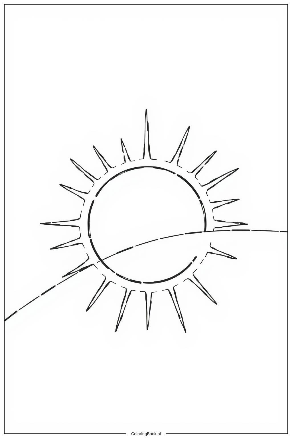  태양 eclipse 다이아몬드 반지 색칠공부 페이지 