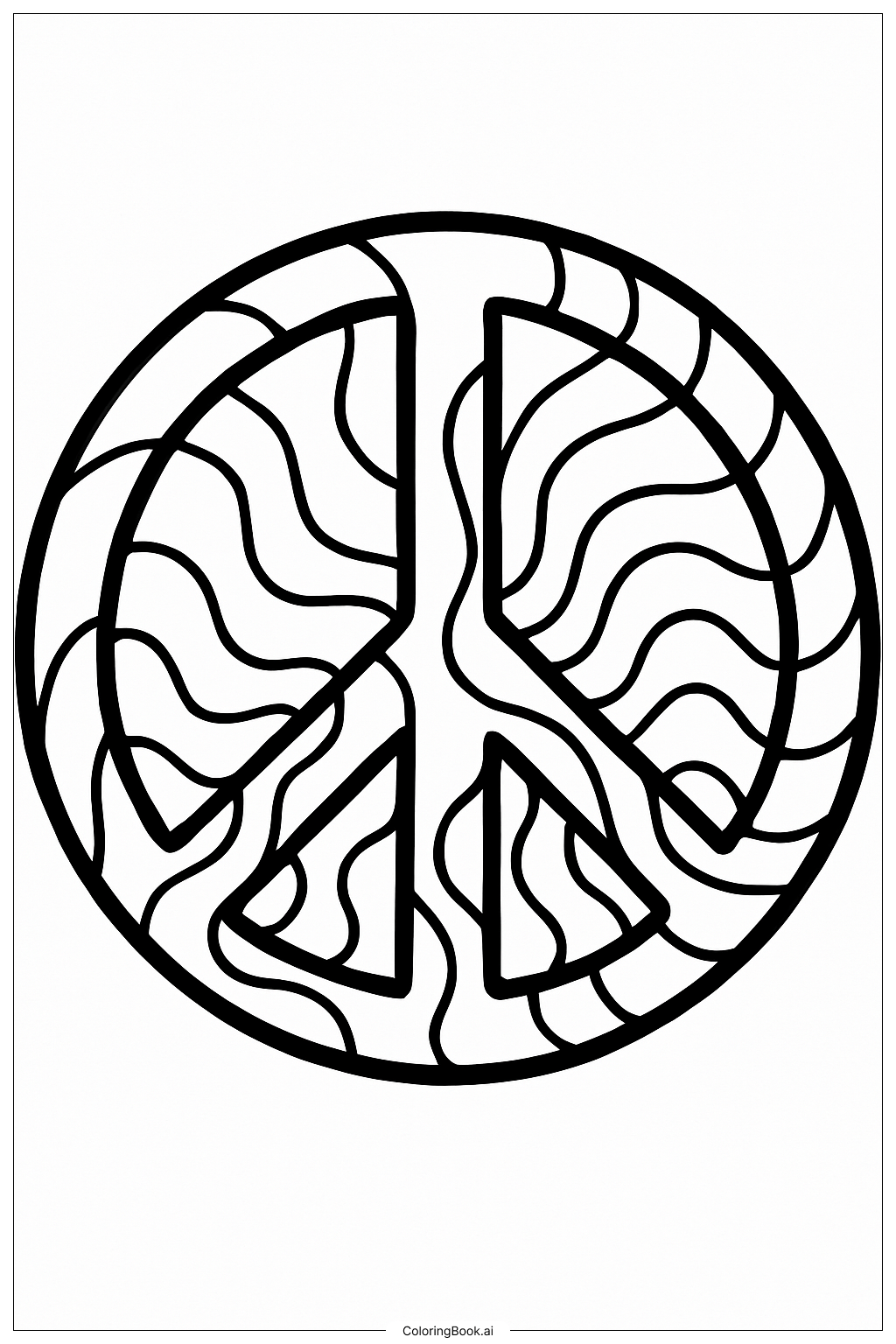  Trang tô màu Biểu Tượng Hòa Bình Đầy Ảo Ảnh 