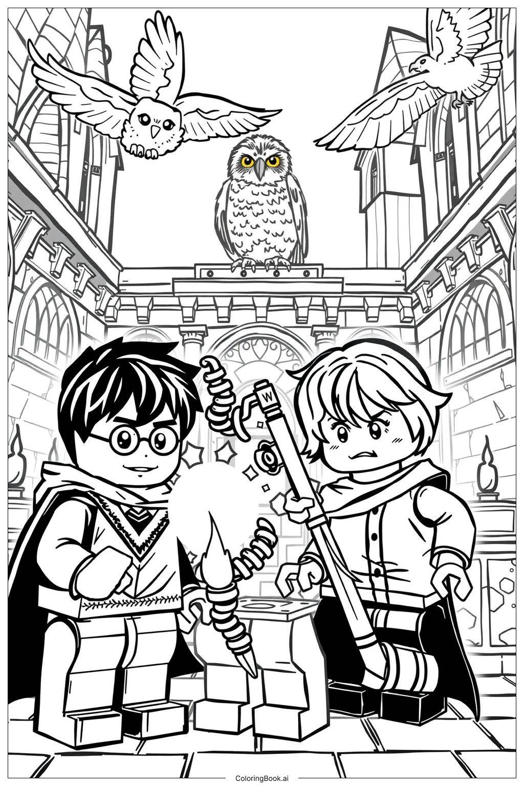  Lego Harry Potter Wizarding World-2 Coloring Page 