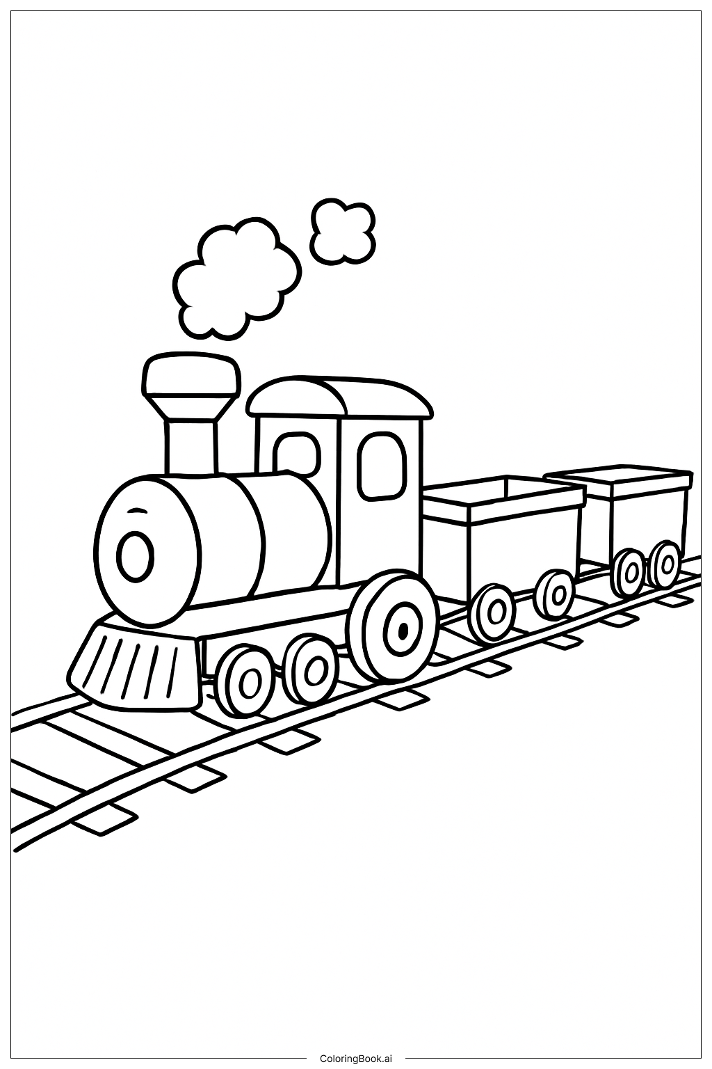  Aesthetic Train Ride Coloring Page 