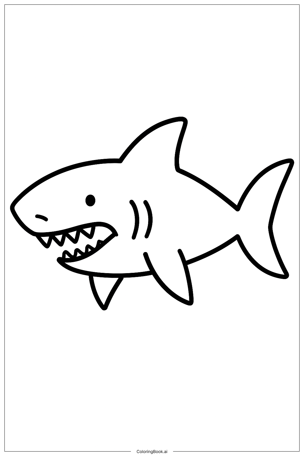 Ein einfacher Megalodon-Hai