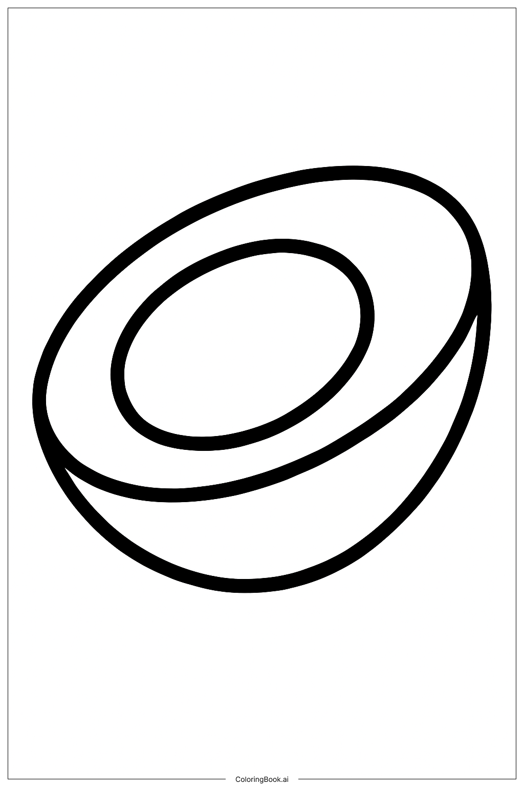  A Hard Boiled Egg Cut In Half Coloring Page 