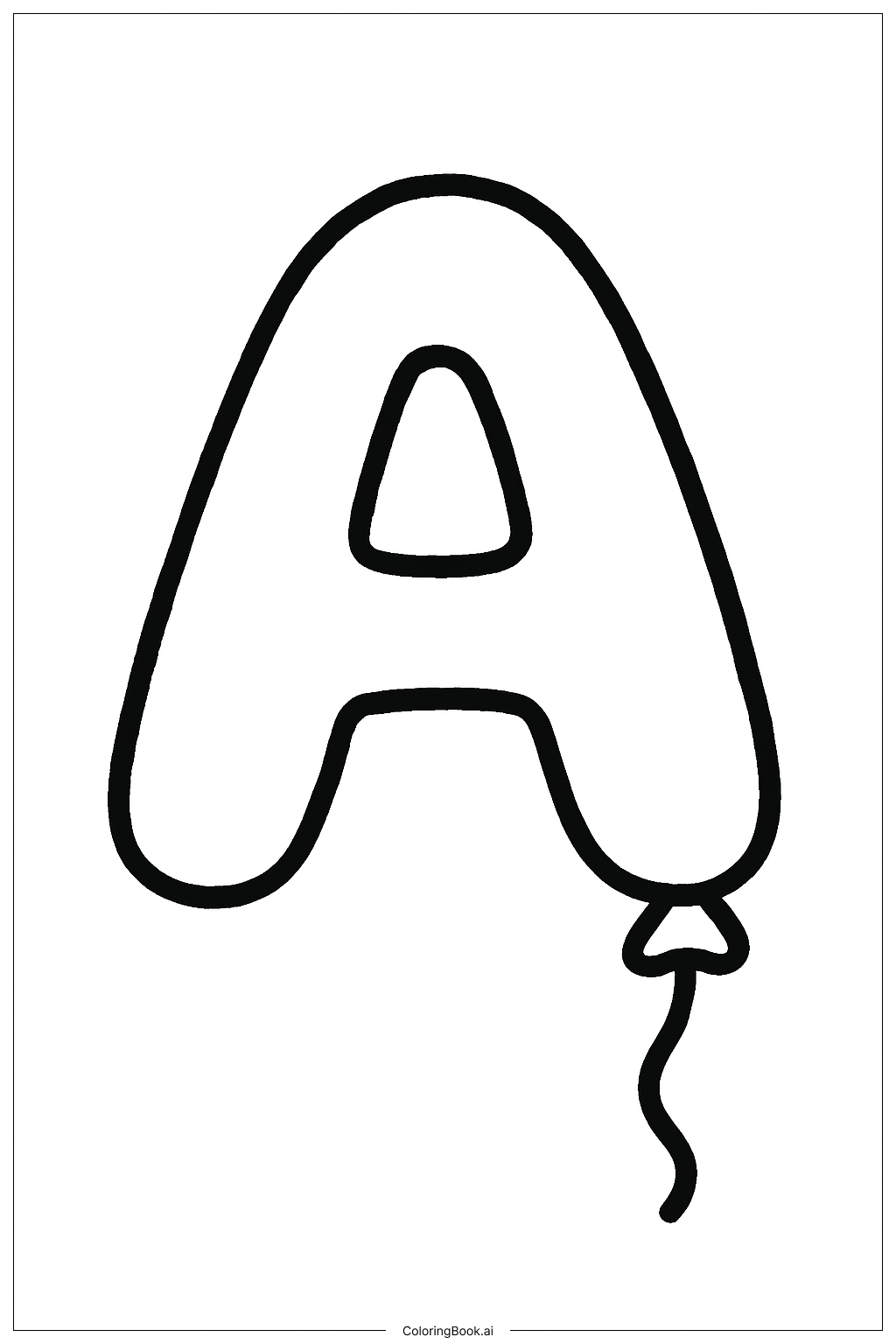  Alphabet Buchstaben Ballonbuchstabe Ausmalseite 