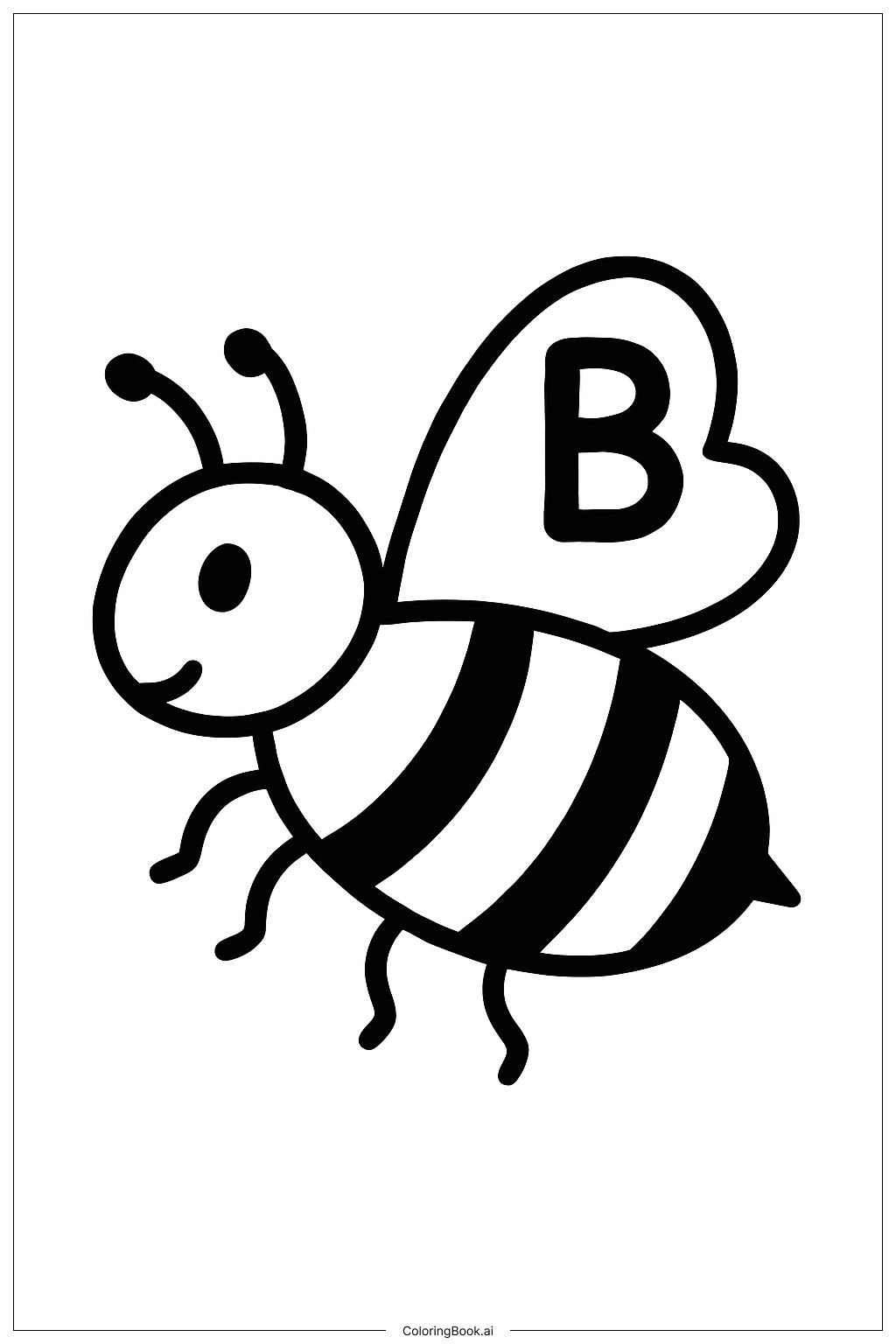  Alphabet Buchstaben Fleißige Biene Ausmalseite 