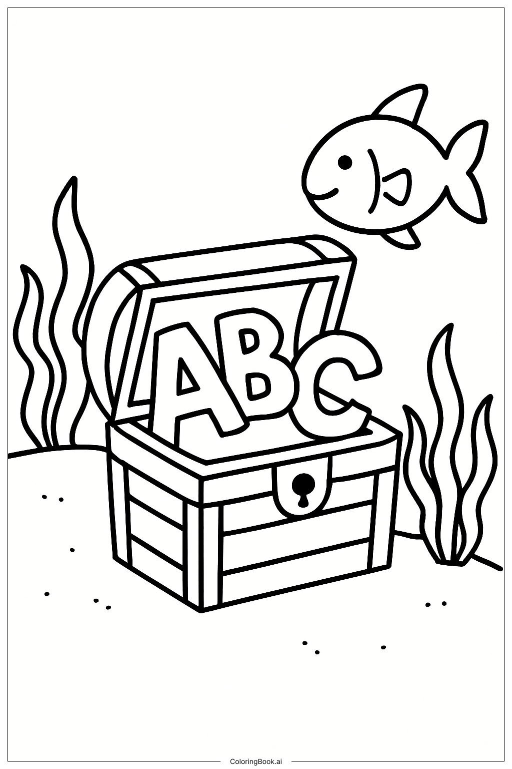 Alphabetbuchstaben Ozeanschatz