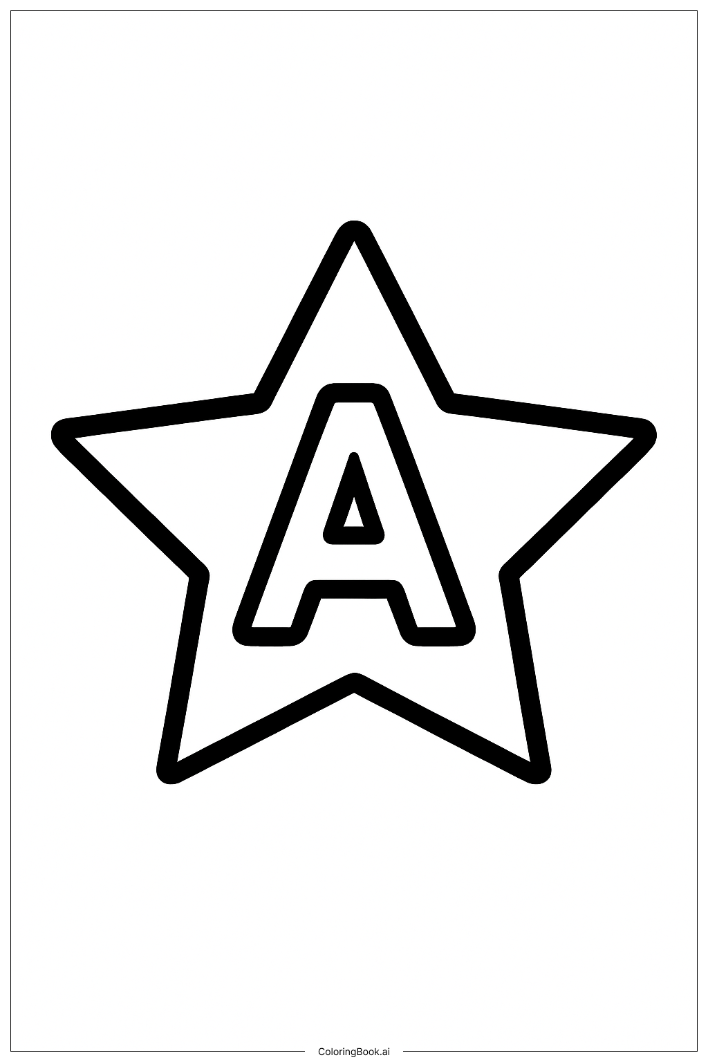  Alphabet Buchstaben Stern Freund Ausmalseite 