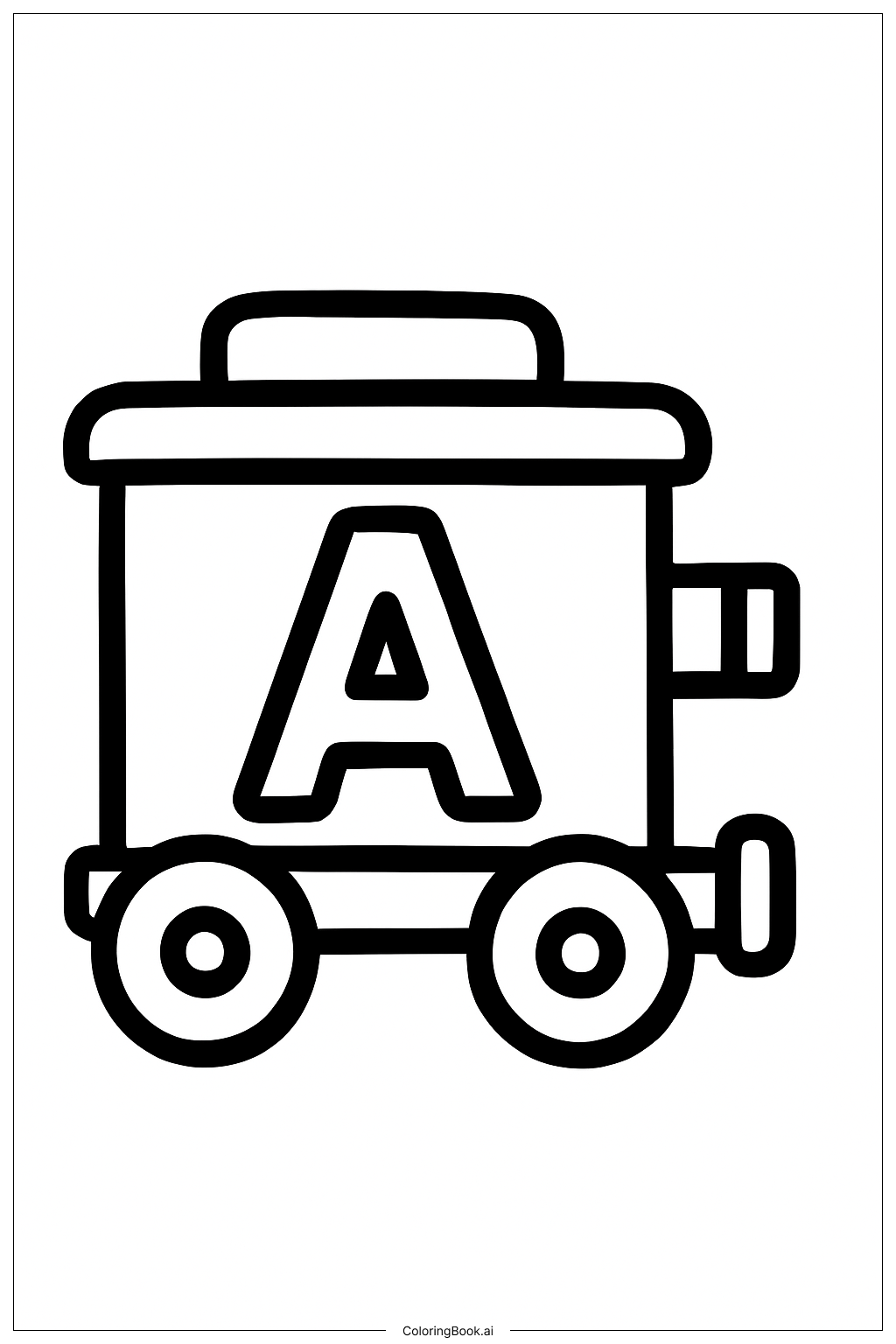  Alphabet Buchstaben Zugwagen Ausmalseite 
