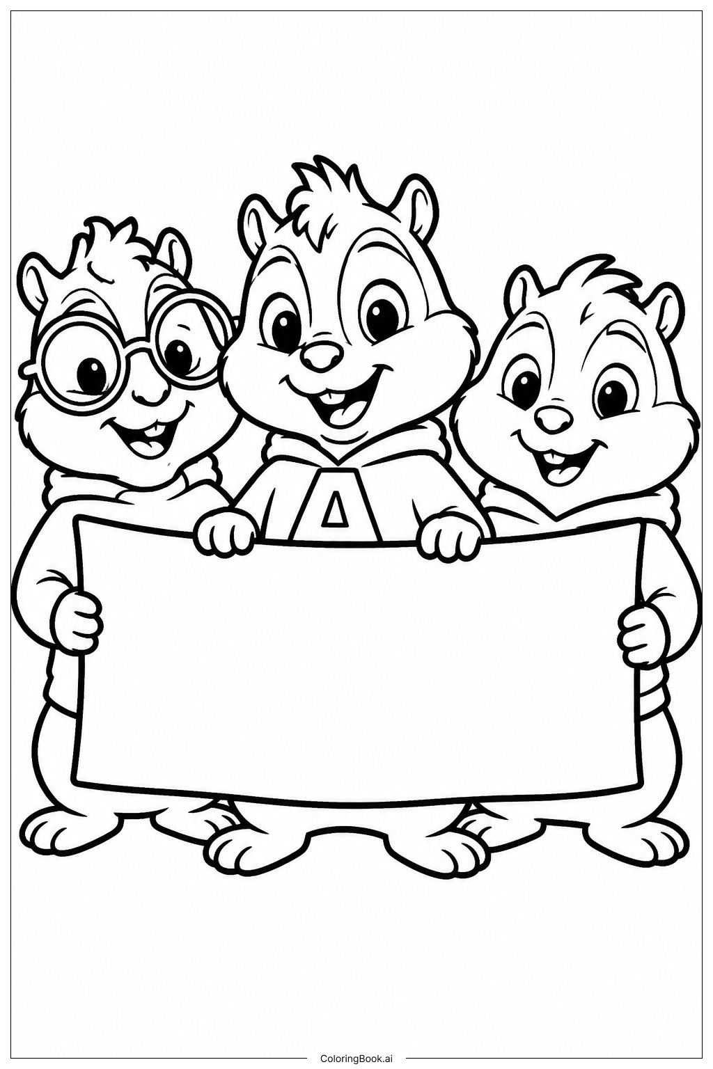  Alvin And The Chipmunks Coloring Page 