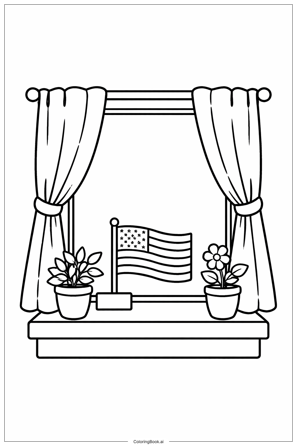 Trưng bày cửa sổ Quốc kỳ Mỹ