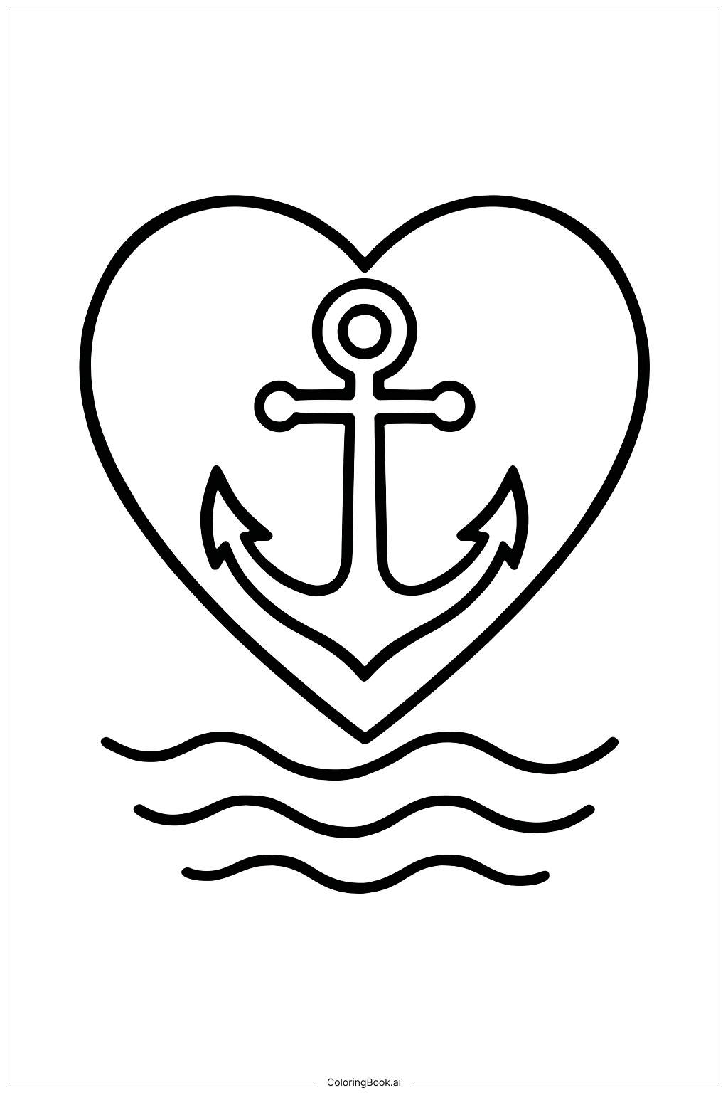  錨心刺青著色頁 