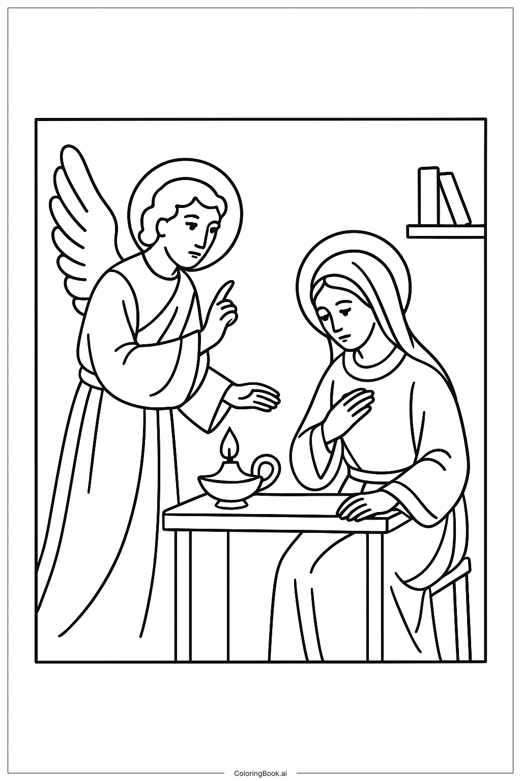  Trang tô màu Đèn Thông Báo Tin Mừng 