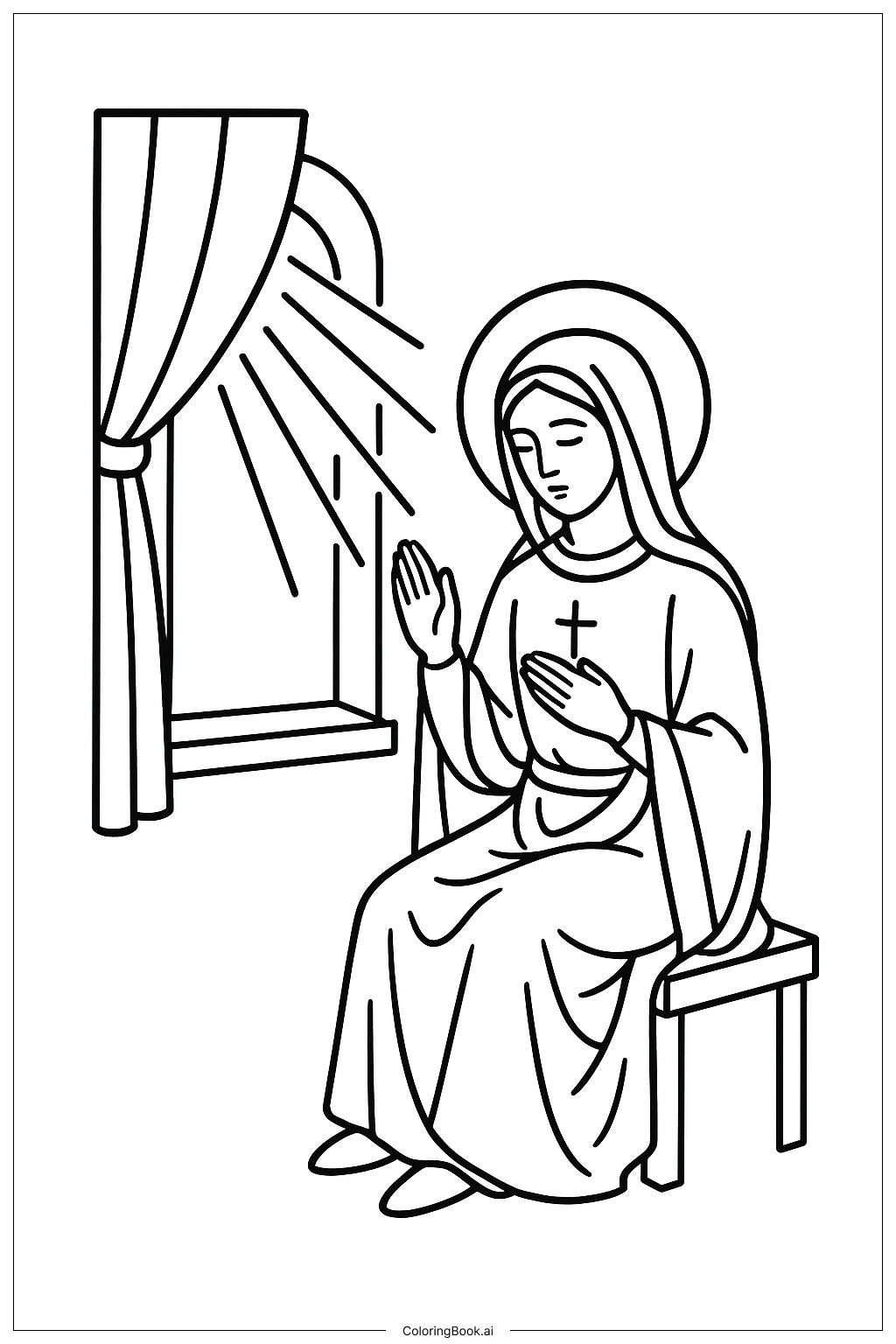  Trang tô màu Ánh sáng cửa sổ Truyền tin 