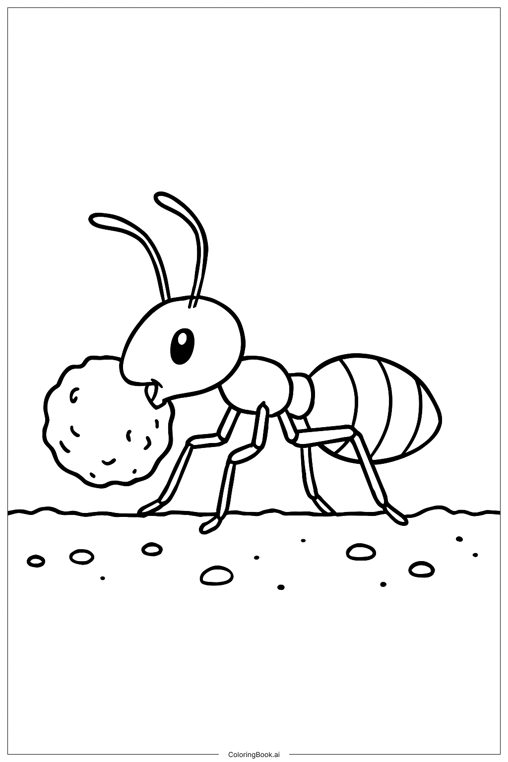  Ant Bug Carrying Food Coloring Page 